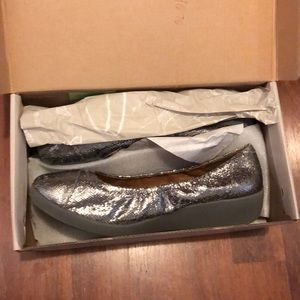 Fitflop Ballerina Pewter Slip-on. Size 8.5.
